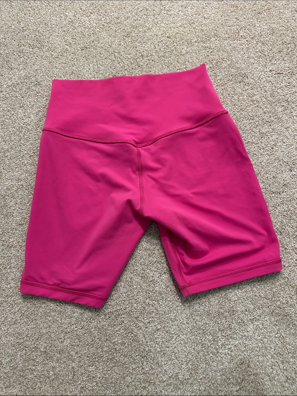 Womens Lululemon Hot Pink Biker Shorts Size 4 - Picture 6 of 9